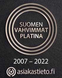 Asiakastieto – Suomen vahvimmat Platina 2007–2022.